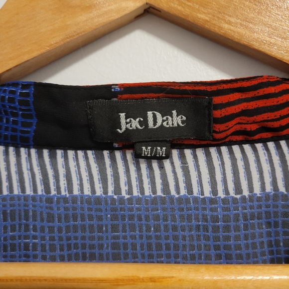 VINTAGE Jac Dale Sheer Striped Blouse - Picture 3 of 6